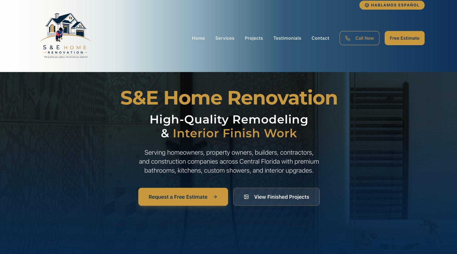 Modelo de landing page para Construcción